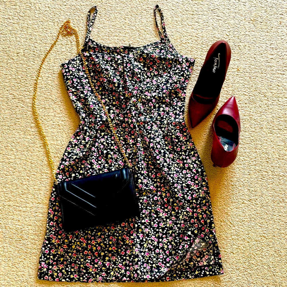 Spaghetti Strap Summer Floral Dress